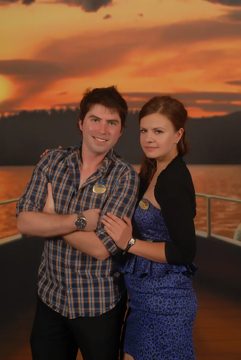 Julia and Michael building their photography experience while working on cruise ships